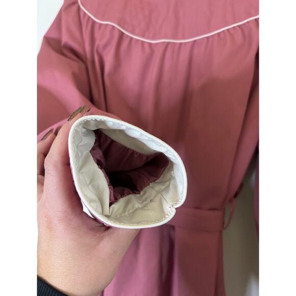 VINTAGE | 70’s Bubblegum Pink Belted Trench Coat - Picture 11 of 16